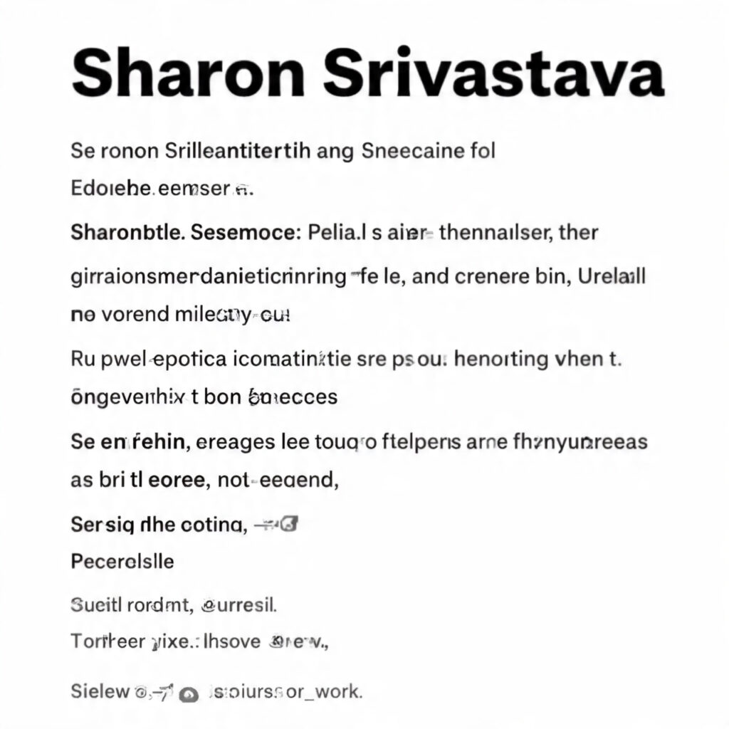 Bio of Sharon Srivastava: A Look at Her Background and Public Profile Bio of Sharon Srivastava