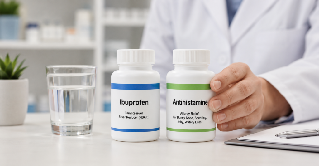can you take Benadryl and ibuprofen together